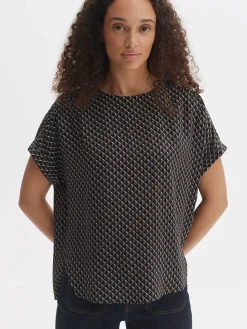 Blouse bruin/zwart