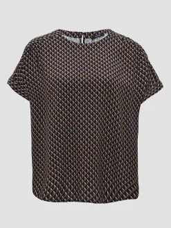 Blouse bruin/zwart