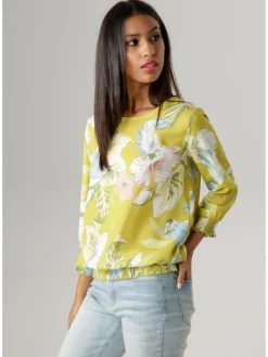 Blouse citroengroen