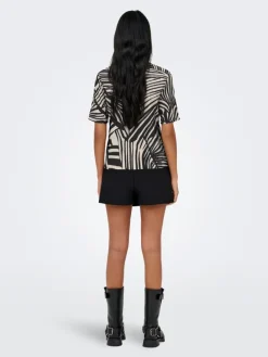 Blouse "Debbie" zwart/wit