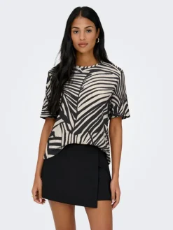 Blouse "Debbie" zwart/wit