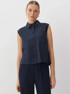 Blouse donkerblauw