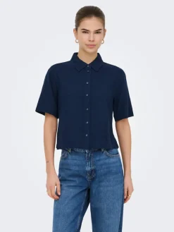 Blouse donkerblauw