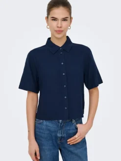 Blouse donkerblauw