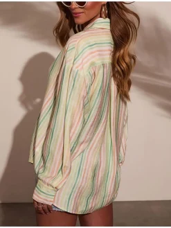 Blouse groen/oranje