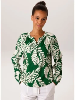 Blouse groen/wit