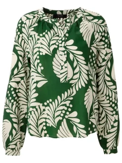 Blouse groen/wit