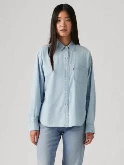 Blouse lichtblauw