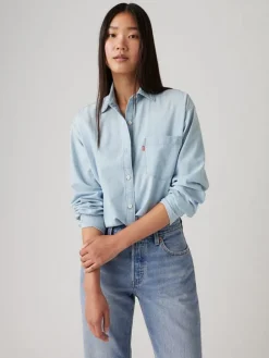 Blouse lichtblauw