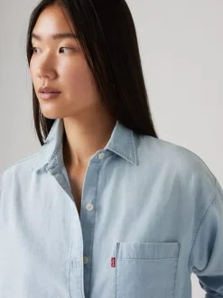 Blouse lichtblauw