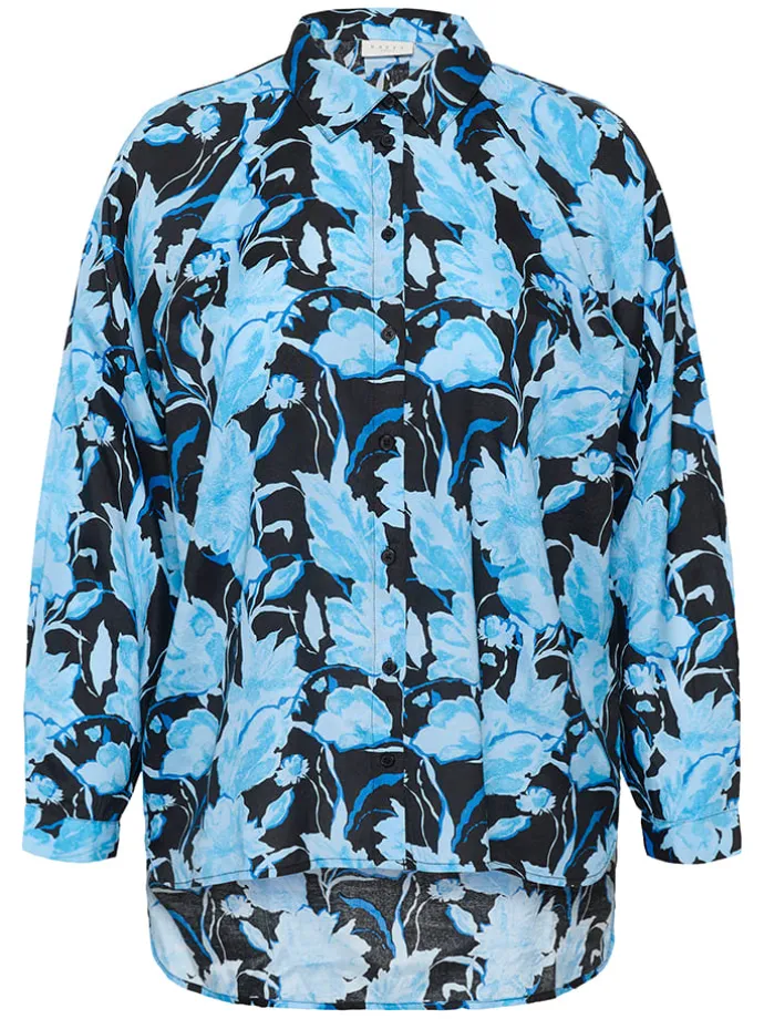 Blouse lichtblauw/donkerblauw