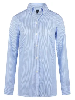 Blouse lichtblauw/wit