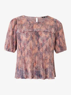 Blouse lichtroze/blauw
