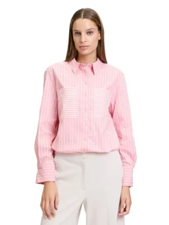 Blouse lichtroze/wit