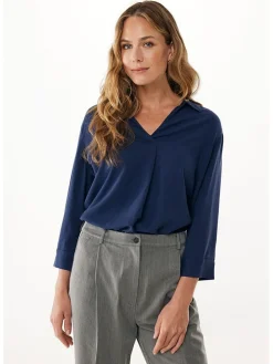 Blouse ''Lupine'' donkerblauw