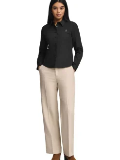 Blouse - slim fit - zwart