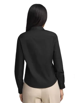 Blouse - slim fit - zwart