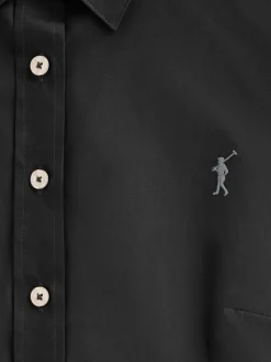 Blouse - slim fit - zwart