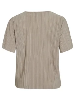 Blouse "Viplisa" beige/grijs