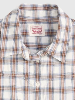 Blouse wit/beige