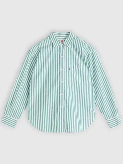 Blouse wit/groen