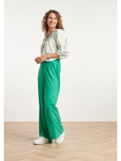 Blouse wit/groen