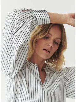 Blouse wit/zwart