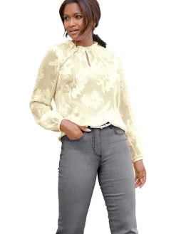 Blouse zandkleurig