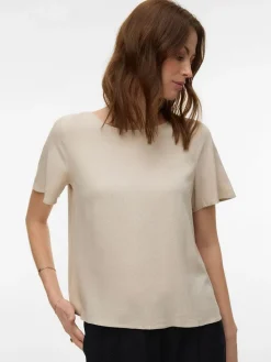 Blouse zandkleurig