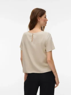 Blouse zandkleurig