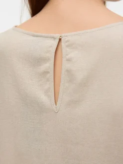Blouse zandkleurig