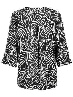 Blouse zwart/wit