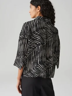 Blouse zwart/wit
