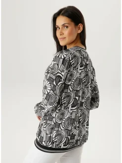 Blouse zwart/wit