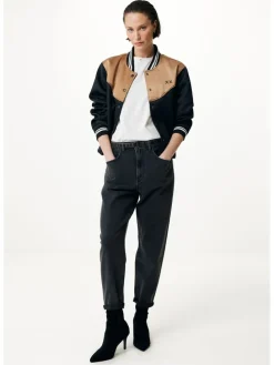 Blouson zwart/camel