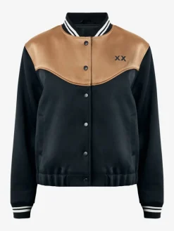 Blouson zwart/camel