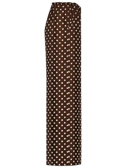 Broek bruin/wit