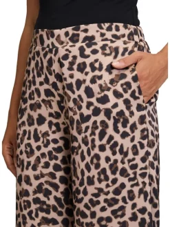 Broek crème/bruin