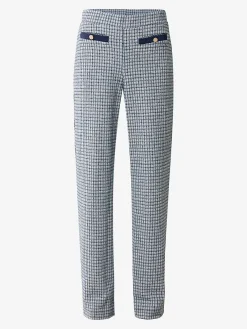 Broek donkerblauw/wit