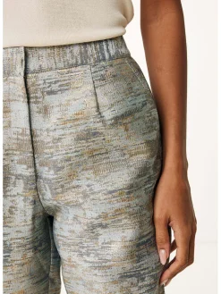 Broek lichtblauw/goudkleurig