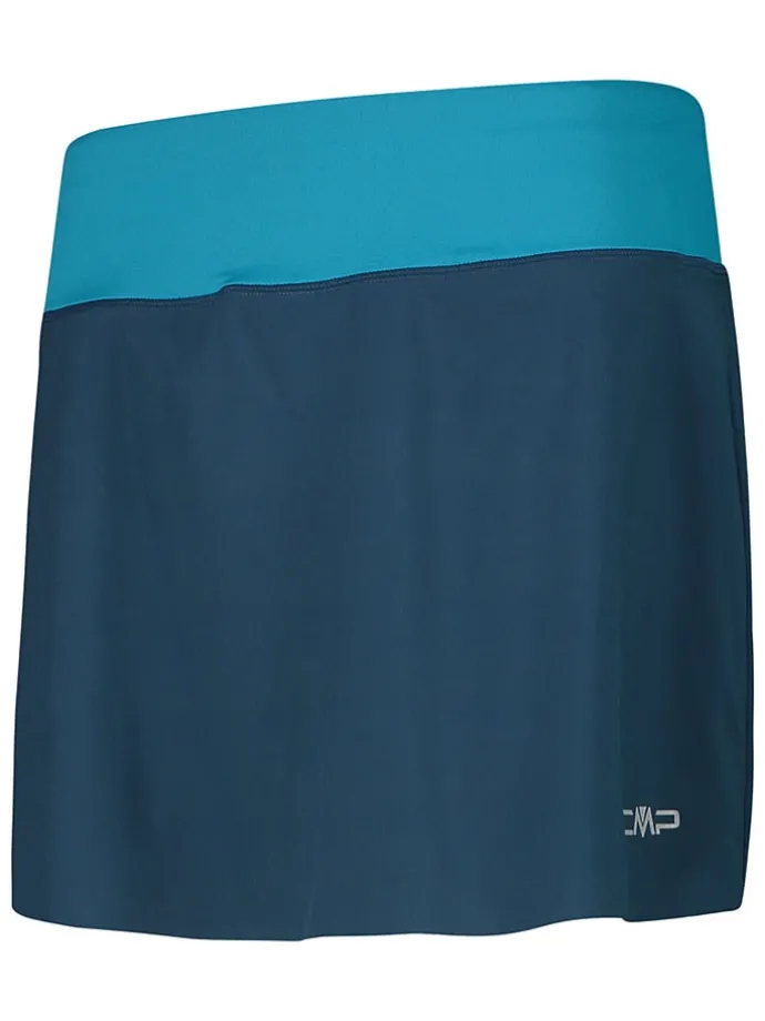 Broekrok donkerblauw/turquoise