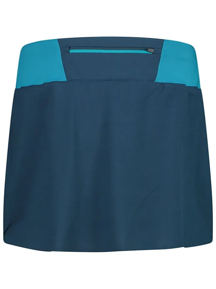 Broekrok donkerblauw/turquoise