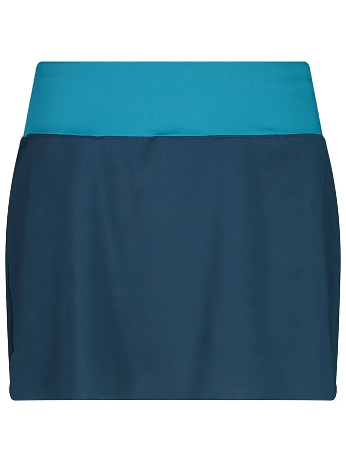 Broekrok donkerblauw/turquoise