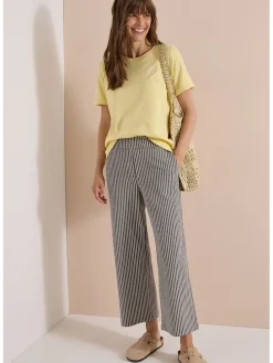 Broek wit/antraciet