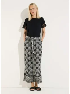 Broek wit/zwart