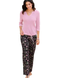 Broek zwart/lichtroze