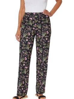 Broek zwart/lichtroze