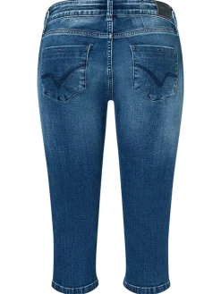 Caprispijkerbroek "Aleena" donkerblauw