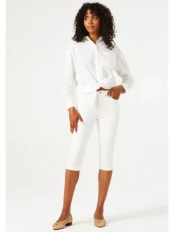 Capri-spijkerbroek - skinny fit - wit