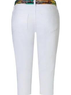 Capri-spijkerbroek wit